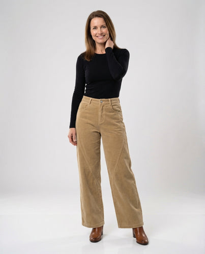 Damen Cordhose weit mit Thermofutter Winter Hose