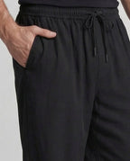 Herren Freizeit Hose Weit mit Elastischem Bund