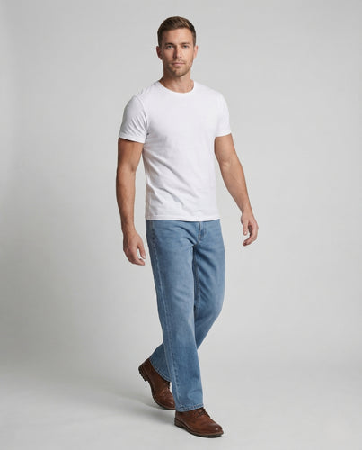 Damen Baggy Jeans Weit Tiefer Schritt