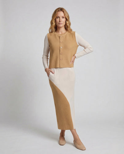 Damen Strick Set Cardigan Maxirock