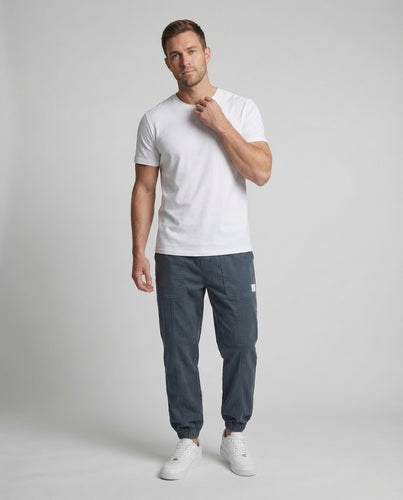 Herren Jogginghose Slim Baumwollmix Cargo Taschen