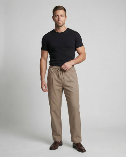 Herren Freizeithose Baumwollmix Elastischer Bund