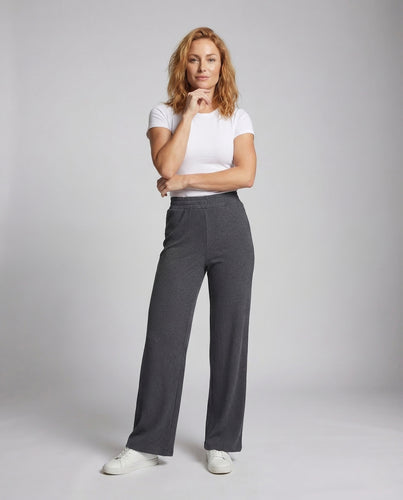 Damen Strickhose Ripp High Waist