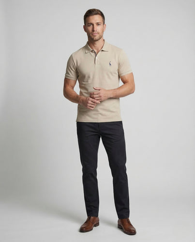 Herren Poloshirt Kurzarm Piqué Emblem