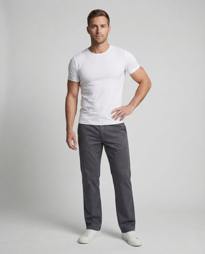 Herren Chinohose Baumwolle Elastikbund