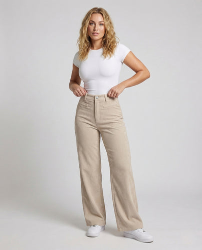 Damen Palazzo Hose Nadelstreifen Weit