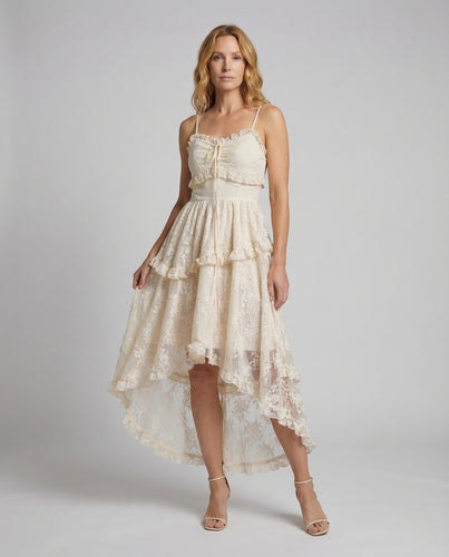 Damen Spitzenkleid Vintage Korsett Bustier