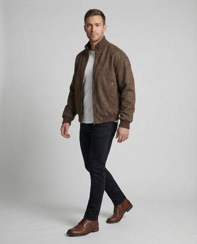 Herren Bomberjacke Oversize Rippbund