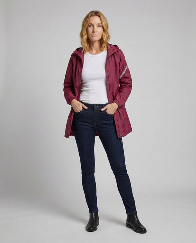 Unisex Regenjacke Wasserdicht Kapuze Reflektoren