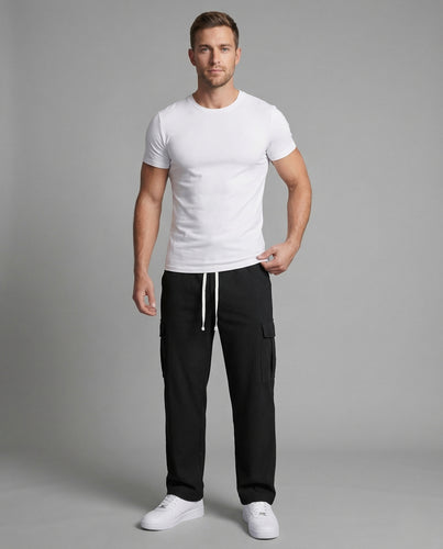Herren Cargo Freizeithose Kordelzug