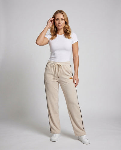 Damen Loungehose Ripp Tunnelzug
