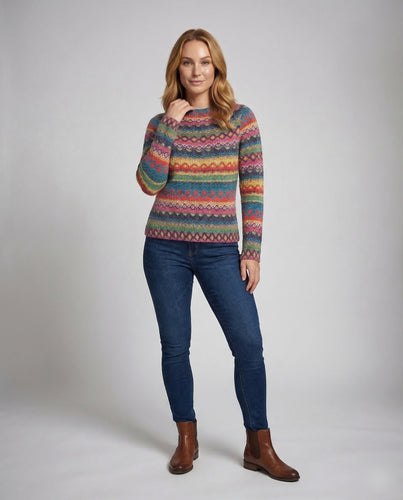 Damen Strickpullover aus Baumwollmischung mit Weichem Stoff & Bequemer Passform | R&B