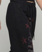 Damen Sweat Hose Weit Tunnelzug
