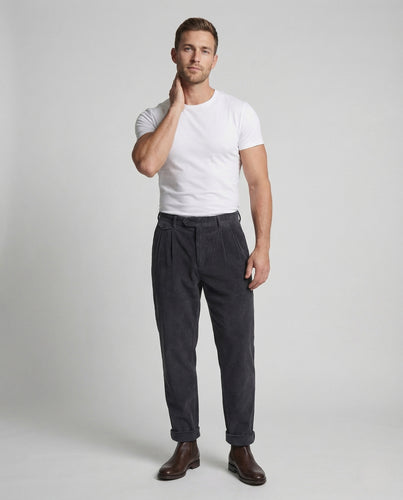 Herren Cordhose Bundfalten
