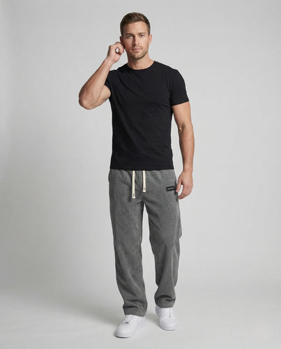 Herren Cordhose Weit Kordelzug