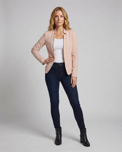 Damen Jersey Blazer Stehkragen