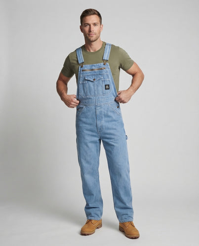 Herren Denim Latzhose Verstellbare Träger