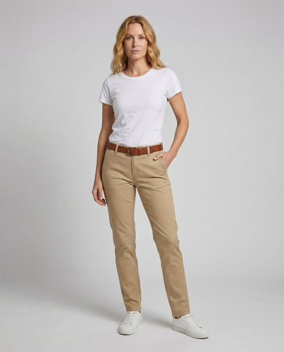 Damen Chinohose Elastikbund