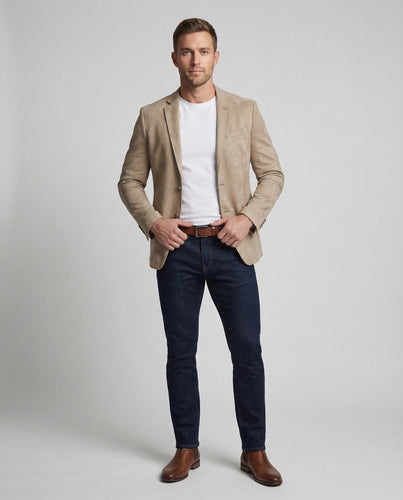 Herren Velours Sakko Revers