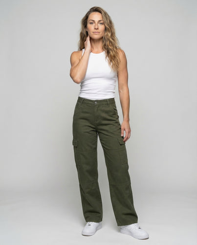 Damen Cargo Hose Gerade