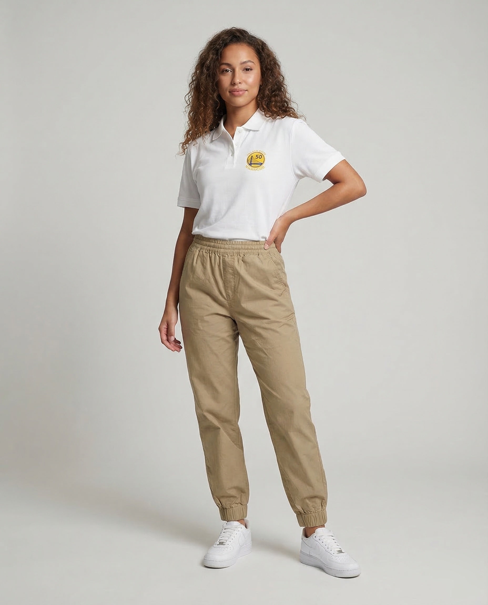 Damen Chino Jogginghose Baumwolle