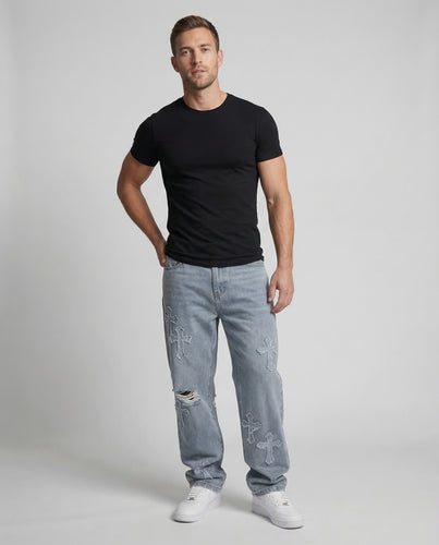 Unisex Baggy Jeans Destroyed