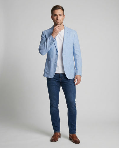 Herren Leinenblazer Casual