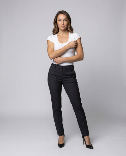 Damen Ripp Kurzshirt Rundhals