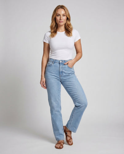 Damen Jeans High Waist Weit