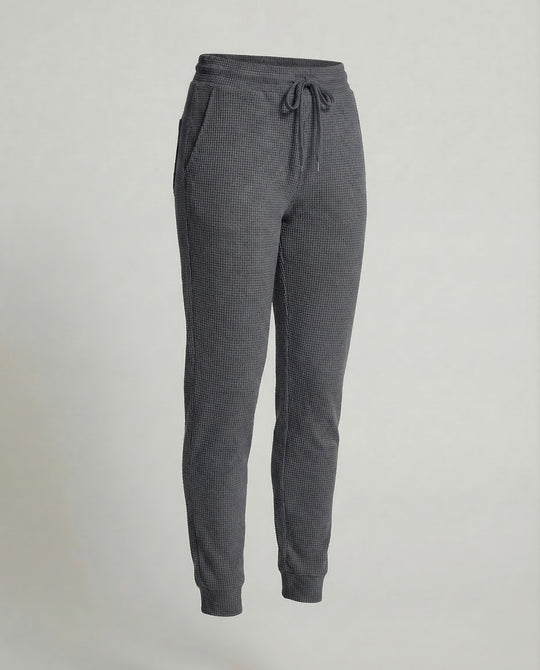 Damen Waffelstrick Jogginghose Thermo