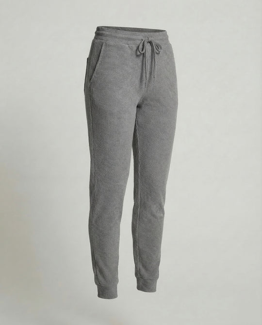 Damen Waffelstrick Jogginghose Thermo