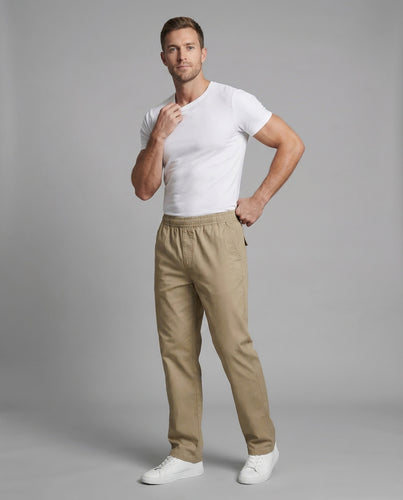 Herren Chino Hose Elastikbund