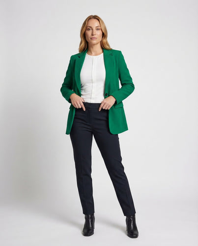 Damen Longblazer Tailliert Revers