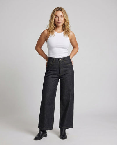 Damen Denim Hose High Waist Gerade