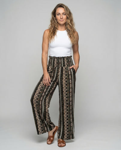 Damen Palazzo Hose Ethno Print