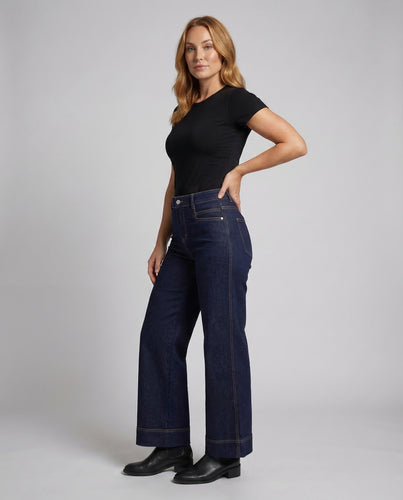 Damen Jeans Culotte High Waist