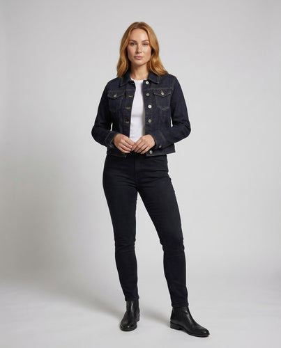Damen Jeansjacke Boxy Kurz