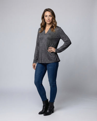 Damen Feinstrick Pullover V Ausschnitt