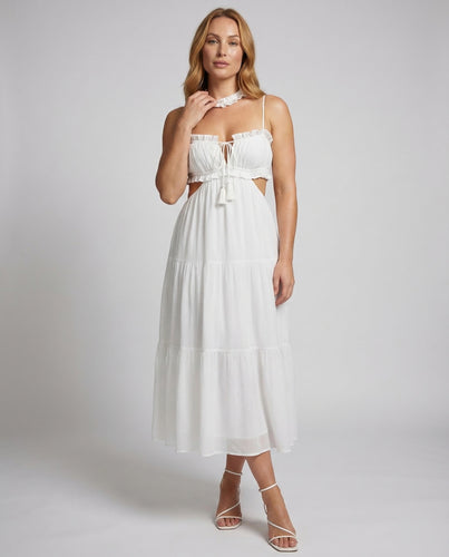 Damen Maxikleid Cut Out
