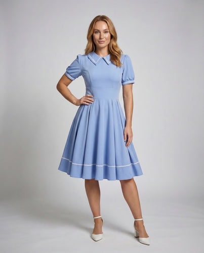 Damen Swingkleid Retro Tellerrock