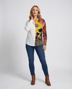 Damen Leinenhemd Lagenlook