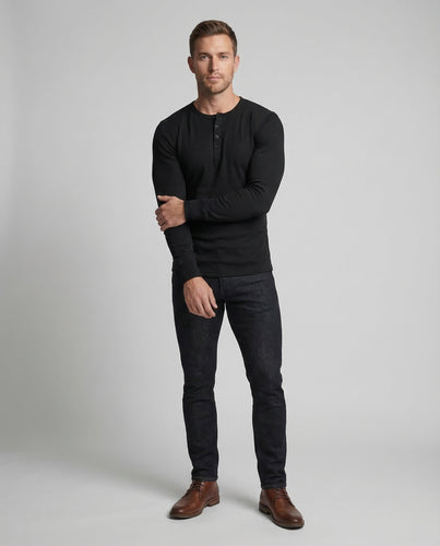 Herren Henleyshirt Langarm