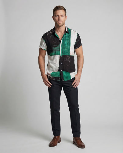 Herren Sommerhemd Print