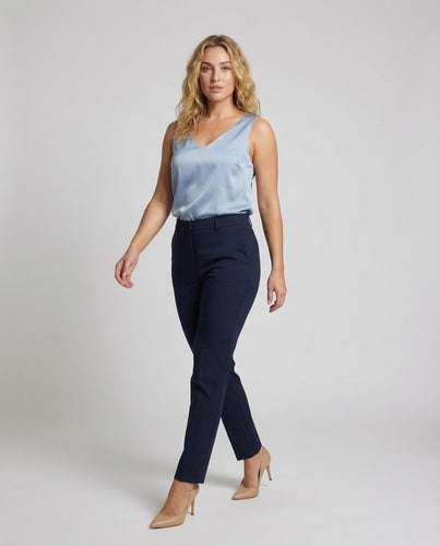 Damen Satin Camisole V Ausschnitt