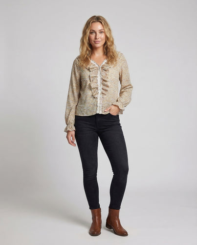 Damen Landhausbluse Spitze