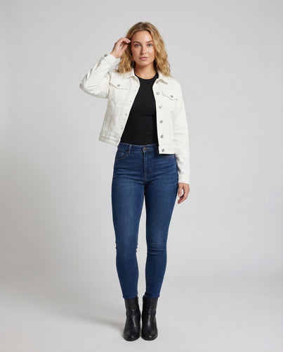 Damen Truckerjacke Denim Kurz
