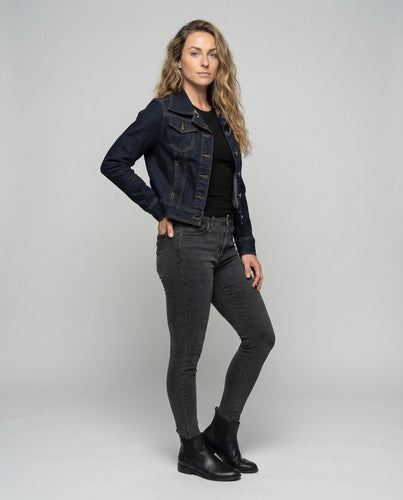 Damen Jeansjacke Boxy Kurz