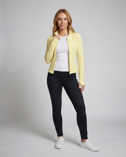 Damen Figurbetonte Stretch-Sportjacke