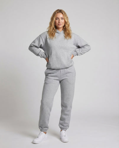 Damen Kastiges Kapuzenpullover-Set