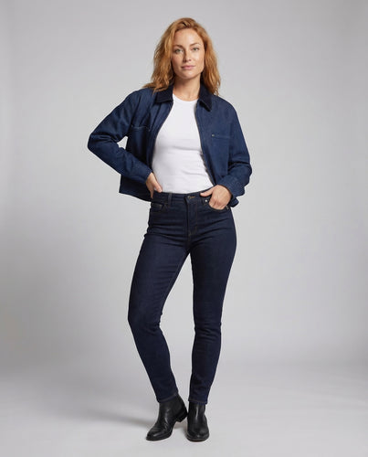 Damen Strukturierte Kurzblousonjacke Cordkragen